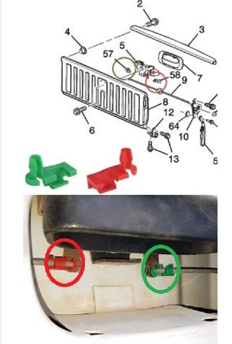 Chevy Silverado GMC y más clips de retención de barra de puerta y puerta para 1999-2007 TG-4 Foto 3 de 4