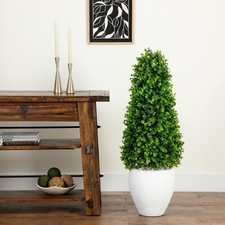 3  Artificial Eucalyptus Topiary Tree UV Indoor/Outdoor Home Decor. Retail 198