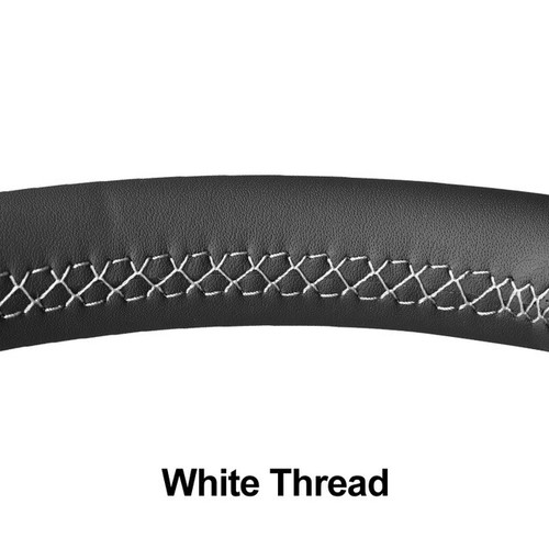 Soft Black Leather Hand-stitched Car Steering Wheel Cover for Kia K5 Optima - Picture 10 of 14