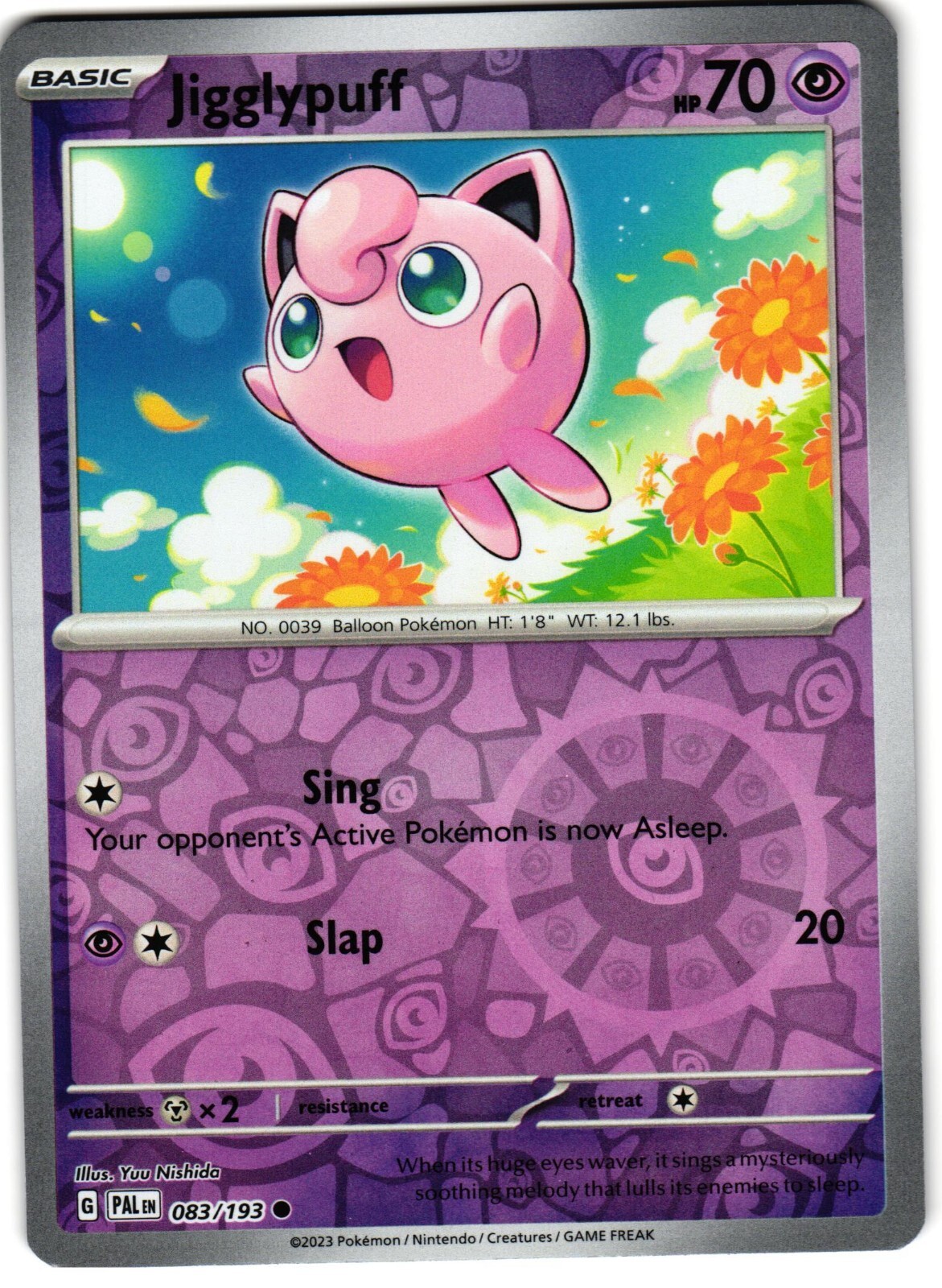 Jigglypuff Reverse Holo 83/193 Pokemon SV: Paldea Evolved