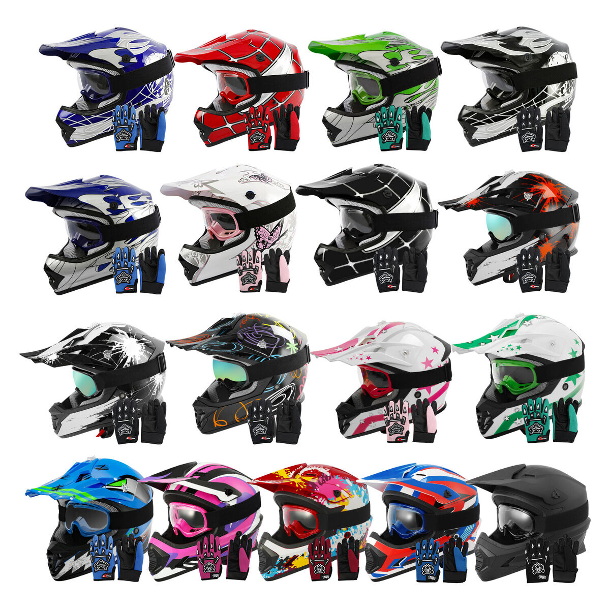 DOT Youth Helmet Child Kids Motorcycle Full Face Offroad DOT Youth Helmet Child Kids Motorcycle Full Face Offroad