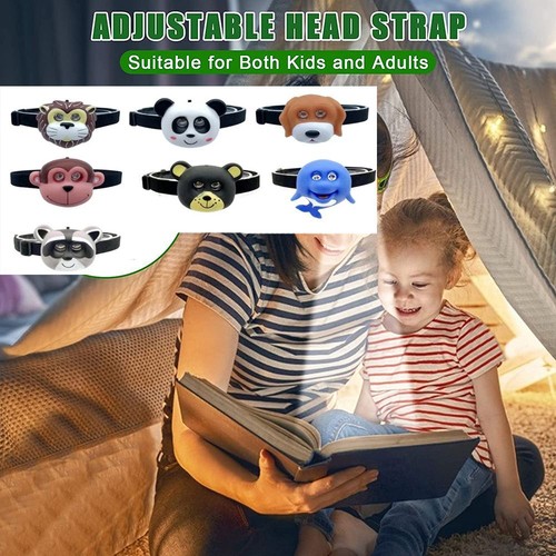 Lampe Frontale Jouet Animal Mignon – LED Colorée, Bandeau Réglable, Parfaite Pour Camping Et Enfants