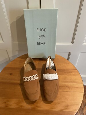 Anthropologie ~Shoe the Bear Loafer Shoes 38 Tan Suede New Box