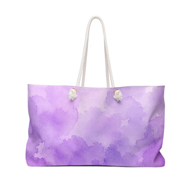 #ad Purple Watercolor Cloud Weekender Bag Travel Tote $51.68