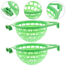 2PCS Sturdy Bird Breeding Nest Basin Practical Meat Pigeon Nest Basin Green