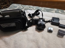 SONY Alpha NEX-3 Black 14.2 MP Digital Camera. Includes Case,Flash, 2 Batteries.