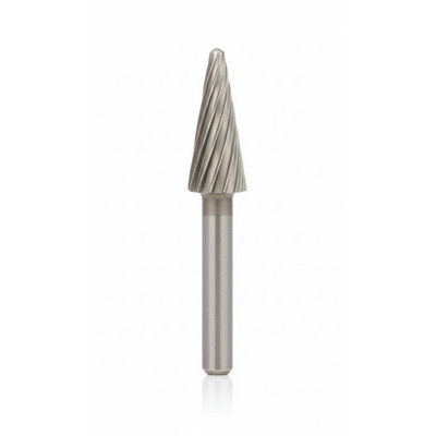 Weißer Stern Rotationsfräser Fig 53 Hartmetall Ø 15 mm Schaft 6 mm konisch Strahl