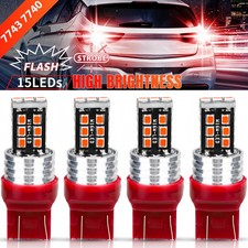 4x 7443 7440 Led Strobe Flash Brake Stop Bulb Tail Blinking Light Safety Warning 4x 7443 7440 Led Strobe Flash Brake Stop Bulb Tail Blinking Light Safety Warning