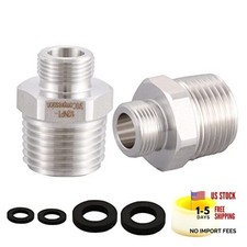 304 RV Faucet Adapter Lead-Free , 1/2 to 3/8 reducer 1/2 Male to 3/8 Male