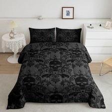 Jacquard Damask Duvet Quilt Queen Size Boho Damask Bedding Set for Boys Girls...