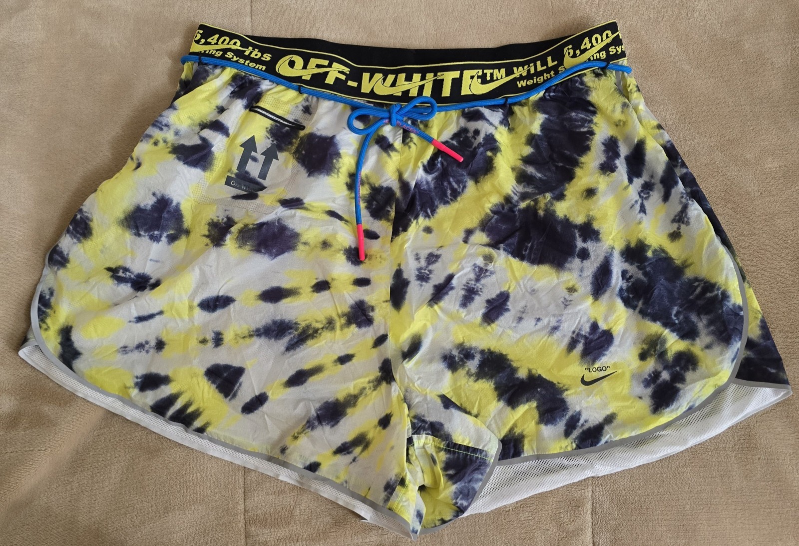 OFF WHITE X NIKE Pantaloncini Donna Nike x Off White NRG 'Giallo Fluorescenza' CK4809 702 Taglia XXL