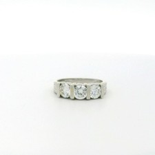 Sterling Silver Round CZ Band Ring - Size 8 C31028808