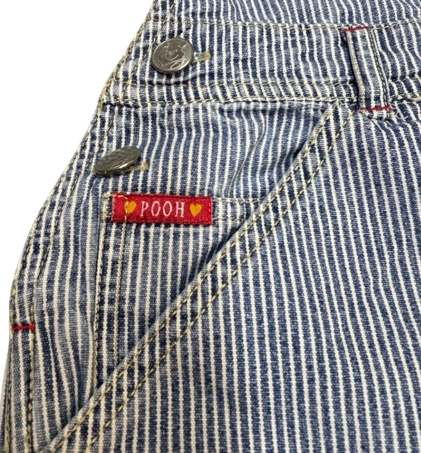 Vintage Disney Winnie The Pooh Girls Overalls P❤️❤️H Hearts SZ 16 Embroidered - Image 3 of 4