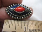 L@@K Lg Sterling Silver Ring Coral Center on Lapis Lazuli Carolyn Pollack Relios — photo 7