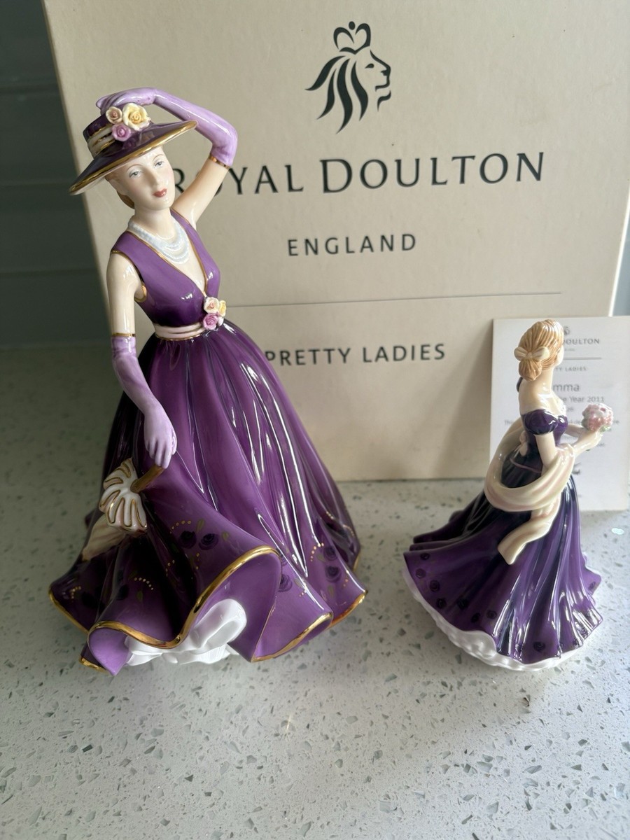 Royal Doulton Figurine Set Emma And Erin HN5426 & HN5427 Signed