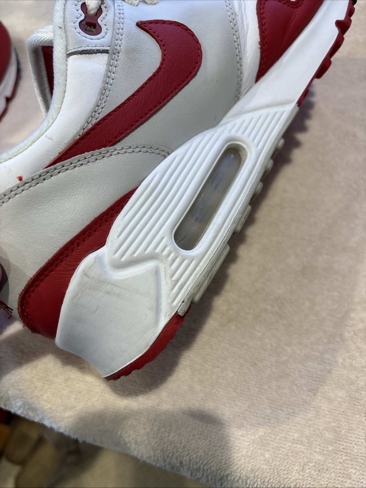 Nike Air Max 90/1 OG University Red White Grey Men’s Size 8.5 AJ7695-100 No Box thumbnail 17