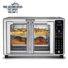 Gourmia French Door 6-Slice Digital Toaster Oven Air Fryer, 19 One-Touch Presets