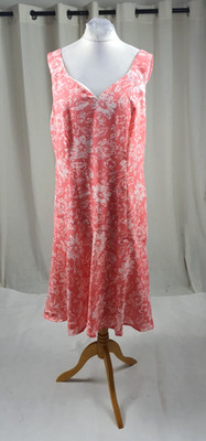 Bpc Selection Midikleid orange ärmellos Blumenmuster Größe 22 UK CR058 FF 19