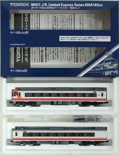 Juego adicional de 2 coches NGauge TOMIX 98421 JR Kiha serie 183-550 Express diésel | Condition: Used