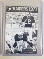 1977 OAKLAND RAIDERS pocket schedule Stabler Otto Al Davis Extremely RARE MINT