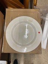 Coton Color Big Serving Platter White Dot Neutral Round (16PL-WHT)