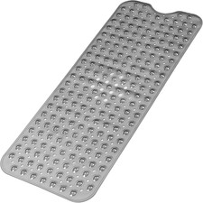 Bathtub and Shower Mats, Extra Long Non-Slip Bath Mat 39 X 16 Inch, Machine Wash