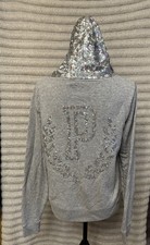 Rare Vintage 2013 Victoria s Secret PINK Fashion Show Sequin Zip Hoodie