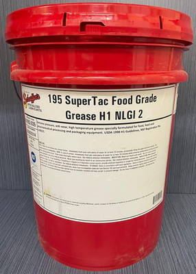 5 Gallon Bucket x Schaeffer's 195 SuperTac Food Grade Grease 01952-035 H1 NLGI 2