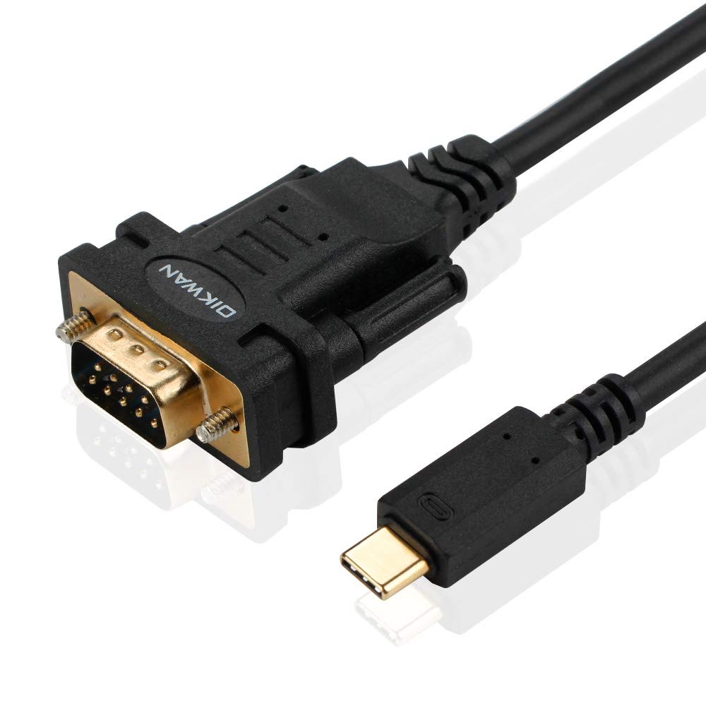 OIKWAN USB Type C to RS232 DB9 Serial Port Adapter Cable, FTDI Chipset, Supports