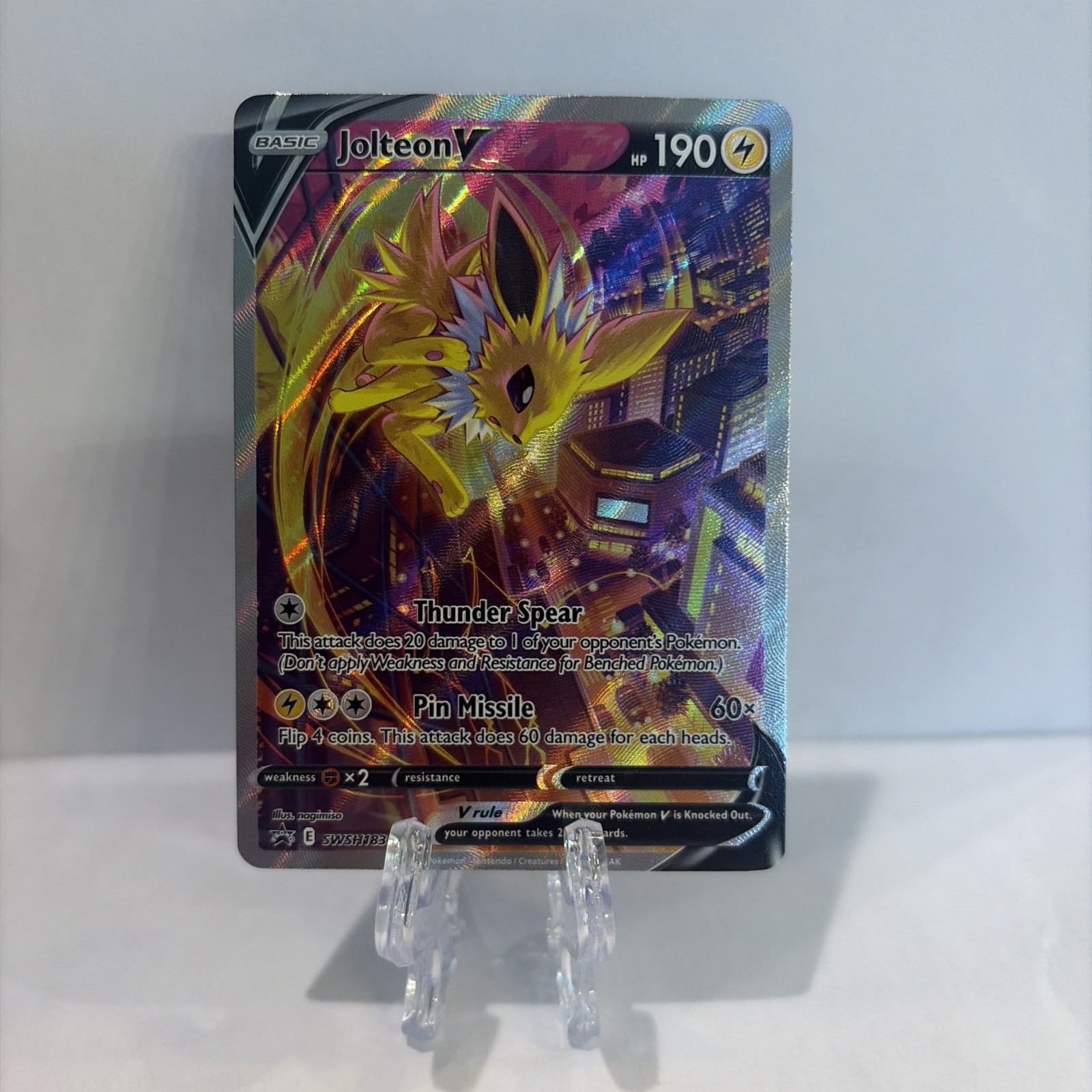 Jolteon V 2022 Sword & Shield: Black Star Promo #SWSH183 Premium
