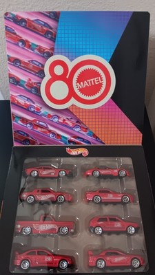 NEW 2025 HOT WHEELS MATTEL 80TH ANNIVERSARY 8 PACK RED EDITION TARGET EXCLUSIVE