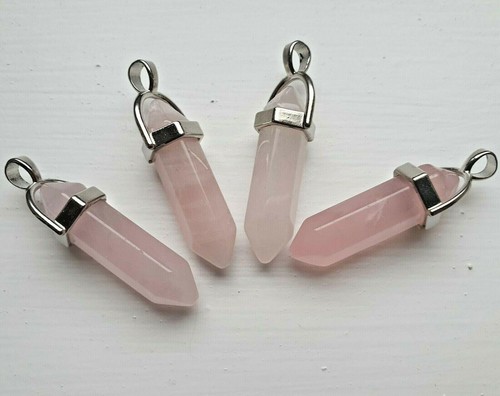 50 Quartz Crystal Pillar Point Pendulum Healing Stone reiki wholesale pendant - Imagen 4 de 9
