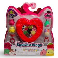 Squishmallows Squish-a-longs Series 2 Mini Figures Set Red Heart Case NEW 8pc