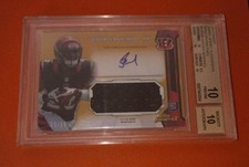 2013 Topps Finest Giovani Bernard Gold Refractor Patch Auto /50 BGS 10 Pristine