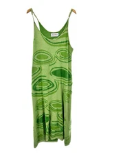 House of Sunny Hockney Knitted Green Swirl Midi Dress 10 Club Date Night Party