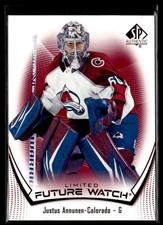 2021-22 SP Authentic Future Watch Limited Red Justus Annunen Colorado Avalanche