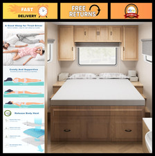 4" Memory Foam Mattress Topper for RVs Campers - Ultra Soft Cover, CertiPUR-US