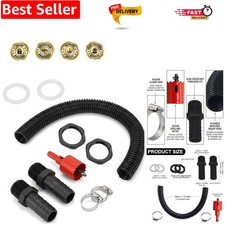 Water Butt Connector Kit, 25mm Hose with Tap Adapter, Flexible Waterbutt Hose...