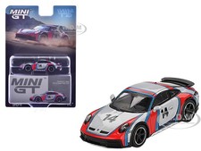 PORSCHE 911 DAKAR #14 "RALLY 1978" ICE GRAY 1/64 DIECAST BY MINI GT MGT00964