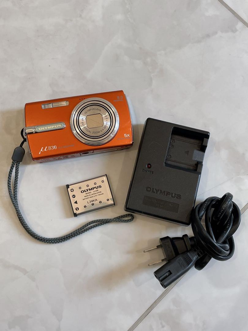 Olympus μ 830 Orange Compact Digital Camera 8MP 5x Zoom