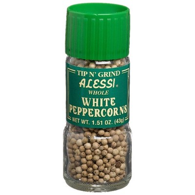 2x Alessi Grinder Whole White Peppercorns Spice Seasoning Cooking Gourmet 1.51oz