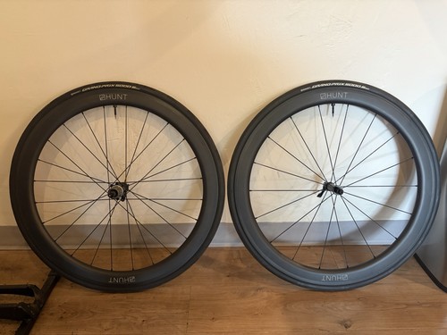 HUNT 50 Carbon Wide Aero Wheelset 700c Rim Brake Shimano/SRAM HG Spline Tubeless