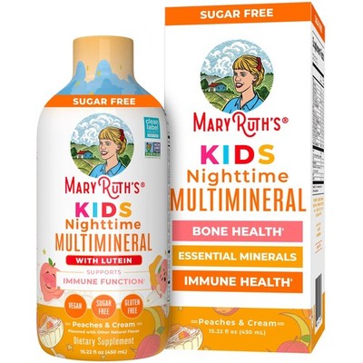 Kids Liquid Nighttime Multimineral by MaryRuth's | Bone 30 Fl Oz (Pack of 1) 