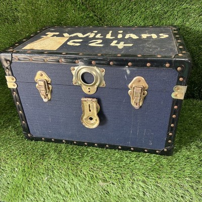 Mossman Royal Blue Tuck Box Named St Davids Llandudno Vintage Chest