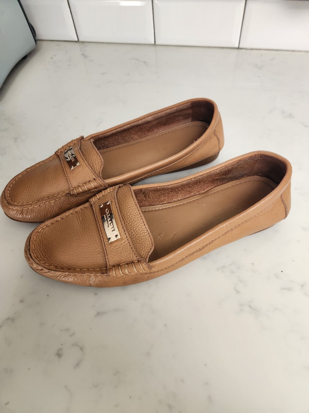 Coach Leather Loafers Men Size 9.5 Comfort Slip-On Shoes  -image