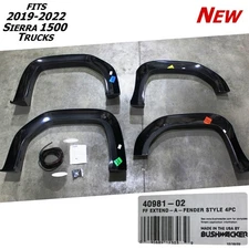 19-22 GMC Sierra 1500 Trucks Bushwacker Extend-A-Fender Fender Flares Set