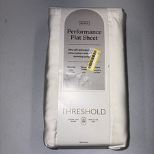 Threshold 400 Thread Count Performance Flat Sheet Sour Cream Queen