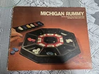 VTG 1974 MICHIGAN RUMMY CARD TRAY & CHIPS GAME  MILTON BRADLEY USA