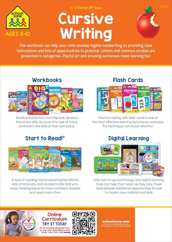 Cursive Workbook Writing Handwriting Practice Tracing Letters Ages 8 to 10 - NEW - Imagen 2 de 7