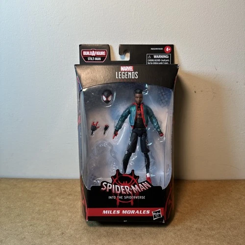 Into the Spider-Verse Miles Morales Caja Abierta Marvel Legends Hasbro 2021 Sin BAF